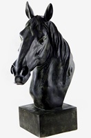 Statue de tête de cheval abstraite en métal/fibre de verre, grande taille, pour jardin extérieur, technique de moulage, style Feng Shui