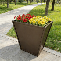 Jardinière sur pied en métal thermolaqué, grande taille, personnalisable, minimaliste, simple, écologique et durable, pour la maison, le jardin, l'hôtel et le commerce