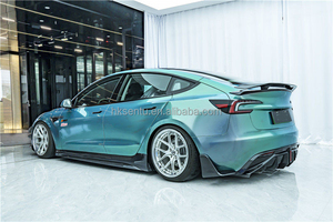 ชุดแต่งรอบคัน Tesla Model 3 2024+ คาร์บอนไฟเบอร์ ประกอบด้วยลิ้นหน้า สเกิร์ตข้าง ดิฟฟิวเซอร์หลัง สปอยเลอร์ปีกหลัง คานาร์ด สไตล์ C สำหรับกันชน - Product Image 3