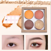 Kundenspezifische OEM ODM Luxus 4-Farben Lidschatten-Palette Matt Schimmer Hochpigmentiert Langanhaltend Augen-Make-up Private Label Fabrik