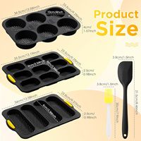 Ensemble de moules en silicone antiadhésifs pour pains à hamburger, gâteaux, baguettes, pains de hot-dog et pains de mie, ustensiles de cuisson pour boulangeries OEM