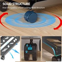 Adjustable Width Steel Eco-Friendly Classic Computer Case Stand Rustproof Desk PC CPU Shelf Movable Tower Bracket Stable Support