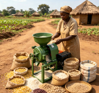 Moulin à grains à double alimentation, disponible avec moteur à essence et moteur électrique, broyeur à haute performance pour maïs, riz, blé et aliments pour animaux