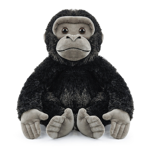 Peluche Realista de Chimpancé Sentado, Juguete de Peluche Negro Suave, Decoración para el Hogar, Regalo de Cumpleaños para Niños Pequeños - Product Image 1