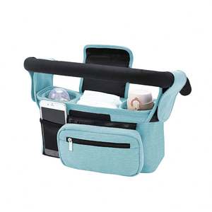 Bolsa cruzada universal multifuncional para cochecitos de bebé, cesta de almacenamiento colgante de material Oxford y bolsa de almacenamiento para carrito de mano - Product Image 1