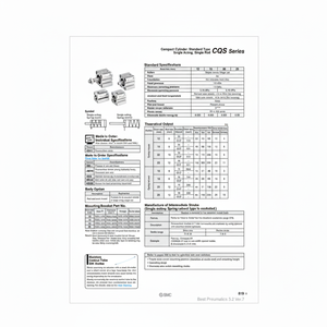 SMC Pneumatics Cylindre Compact CDQSB12-10T Pièce Pneumatique de Haute Qualité - Product Image 1