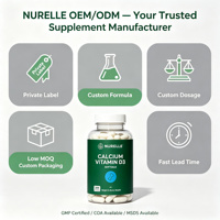 Gélules de calcium et vitamine D3, 200 unités, soutien de la santé osseuse et dentaire, absorption du calcium, complément non OGM sans gluten, 1g chacune