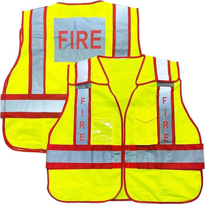 Gilet réfléchissant de sécurité du fabricant, ignifuge, logo personnalisable, veste de style haute visibilité en maille polyester PVC - Product Image 1