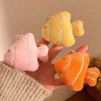 Porte-clés en peluche poisson tropical mignon, 5 couleurs, breloque animal marin pour accessoire de sac de plage