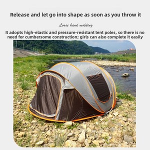 Ngoài trời cắm trại một phòng ngủ ngay lập tức thiết lập lều với UV bảo vệ không ướt Tarp và dã ngoại muỗi Net - Product Image 4