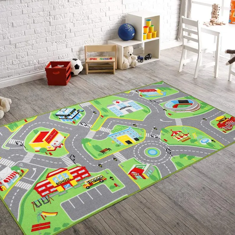 Miamumi Foldable Floor Baby Play Mat Kid Playmat Crawling Carpet Children Toddler Thermal Rug Game Pad Foam Educational Toy Gift