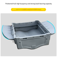 Bateau de pêche pliable en PE de haute qualité, portable, durable, détachable, pour lac/rivière, supporte un moteur hors-bord, 800 kg, neuf