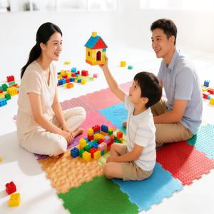 Tapis sensoriel en silicone SHUXIN pour la maison, 32 motifs, lot de 6 pièces, tapis de sol pour la maison et la maternelle - Product Image 2