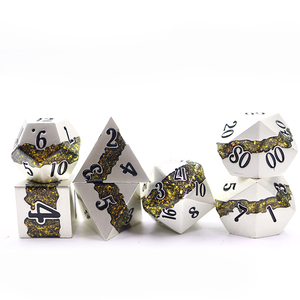 Jeu de dés en métal à rayures polyédriques pour le MDN <span class=keywords><strong>RPG</strong></span> au meilleur prix OEM ODM - Product Image 3