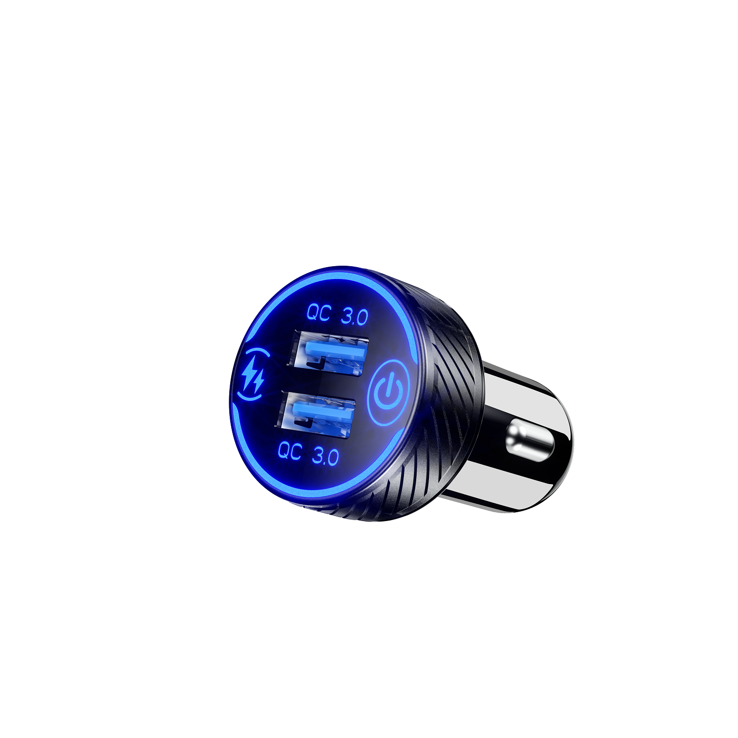 KEWIG Caricabatterie Auto 63W Con Doppia Porta QC3.0 E PD Tipo C – Ricarica Rapida 4x Più Veloce, LED Blu Con Interruttore, Universale Per IPhone E Galaxy - 2