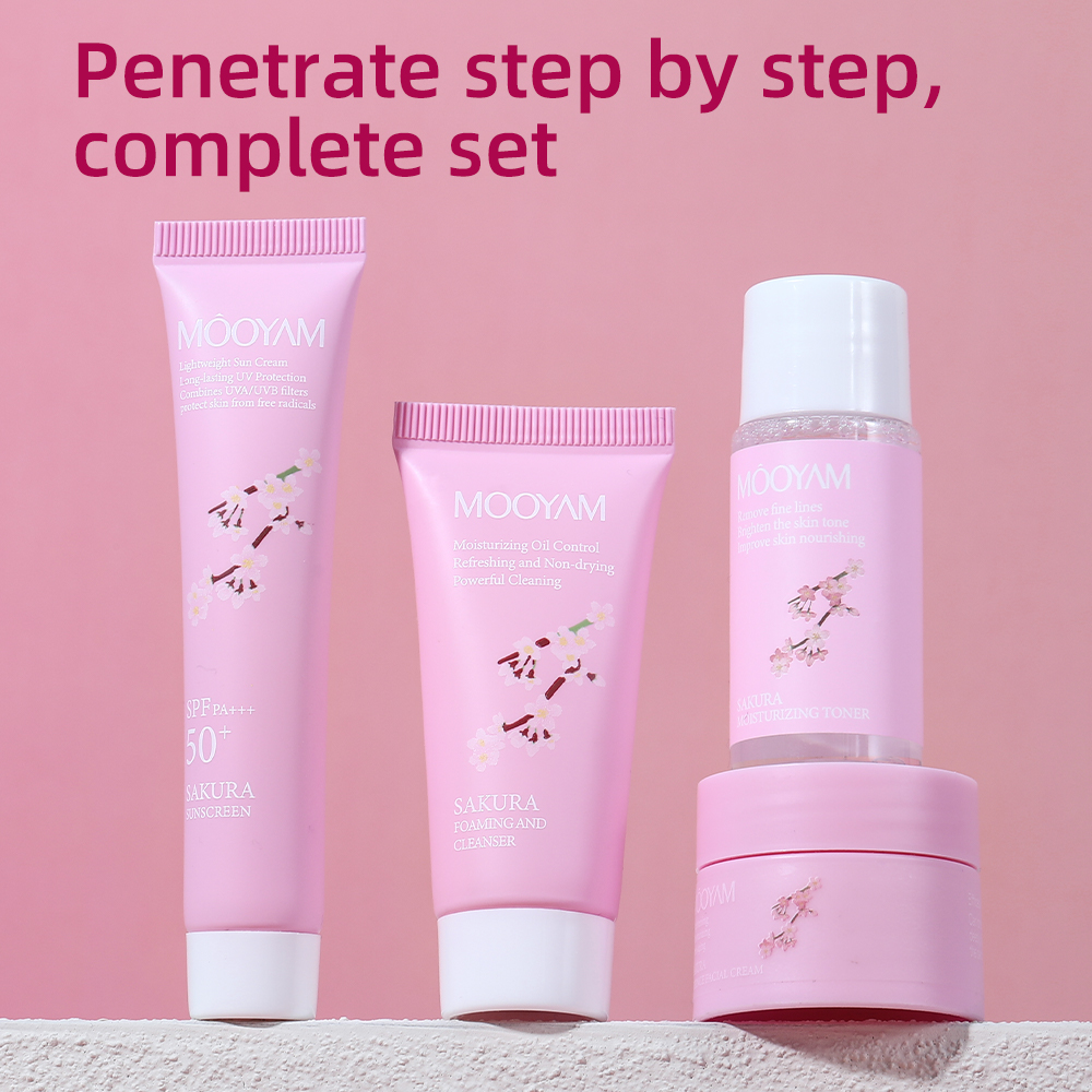 Cherry Blossom Hydrating Set - 4-piece Facial Care Anti-Wrinkle