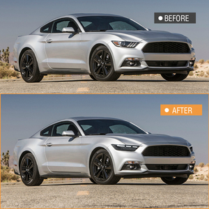 A201B-T <span class=keywords><strong>Feux</strong></span> <span class=keywords><strong>de</strong></span> <span class=keywords><strong>jour</strong></span> à LED 12V pour <span class=keywords><strong>Mustang</strong></span> 2015-2017 Assemblage modifié Style carbone Phare 8000 Lumens 6500K Prise - Product Image 6