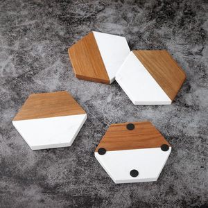High Quality Wood and <b>Marble</b> <b>coaster</b> for Drink Coffee and Tea Wood and <b>Marble</b> Cup <b>coaster</b> for Hot Selling Products - Product Image 6