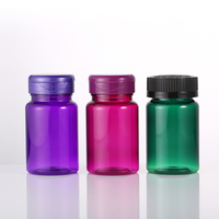 Bouteille en plastique PET de qualité alimentaire de 80 à 150 ml, noire, avec rayures vertes et bouchon à vis, pour comprimés et capsules