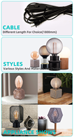 Nouveau Style haute qualité lampe de Table E27 E26 Antique bois lampe de bureau pour hôtels lit chambre lumière décoration