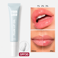 Gloss repulpant pour les lèvres, marque privée, végan, 20 ml, huile repulpante hydratante pour les lèvres, repulpeur extrême pour les lèvres, maquillage