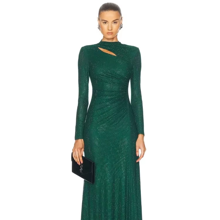 Buy In Bulk Dark Green Long Sleeve Dress 1k+ | Alibaba.com