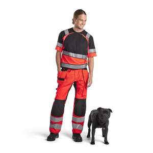 BLAKLADER-Sweat à capuche haute visibilité 355211589955S Noir/Rouge-EAN 7330509831212 HI-VIS WORKWEAR - Product Image 3