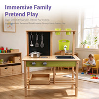 Ensemble de cuisine en bois pour enfants, jeu de rôle, cuisine de boue, jouets éducatifs Montessori, maison de jeu, apprentissage de la cuisine, cadeau pour enfants