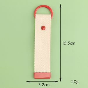 Porte-clés personnalisé en toile tissée brodée, étiquette vierge en tissu, vente en gros DIY - Product Image 6