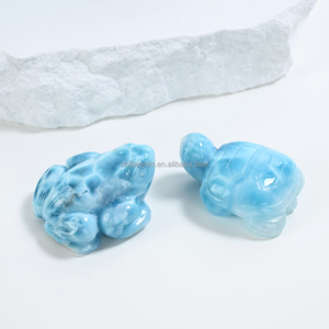 Larimar Natural de Calidad, Piedras Talladas de Larimar Azul, Tortuga Marina de Gran Tamaño, Decoración de Larimar, Directo de Fábrica - Product Image 3