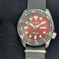 Montre automatique mécanique avec boîtier en acier inoxydable personnalisé avec logo OEM, verre saphir, luminescent, étanche 10 ATM, montre de plongée