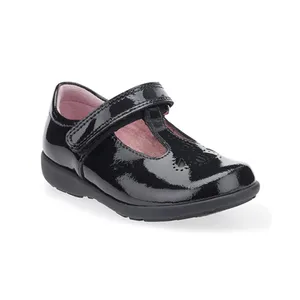 高品质儿童女童鞋漆皮定制黑色女童鞋