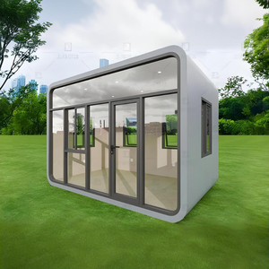 Maison préfabriquée modulaire mobile de luxe en acier KT, capsule spatiale moderne, avec roues, pour usage commercial et de bureau - Product Image 2