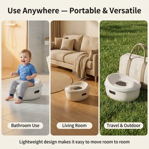 Ensemble <span class=keywords><strong>de</strong></span> pot <span class=keywords><strong>pour</strong></span> tout-petits 3-en-1, 3 modes, 5 couleurs, cuvette amovible, protection anti-éclaboussures, base antidérapante, suspendable au mur, 35x28.5x19cm, OEM - Product Image 6