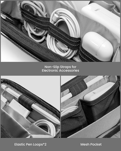 Travel Cable Organizer Pouch Electronics Accessories Organizer Portable Waterproof Carry Case for Cord Charger Cables <b>USB</b> Drive - Product Image 2