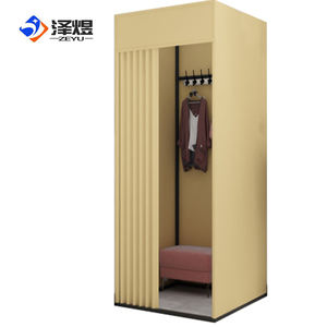 Casillero portátil personalizado, vestidor, tienda de ropa, probadores móviles emergentes plegables - Product Image 5