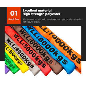 ヘビーデューティ5トン安全リフトウェビングスリングラウンドエンドレスタイプポリエステルスリング - Product Image 4