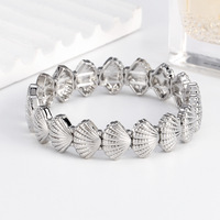 Bracelet tendance pour femme en alliage de zinc, motif coquillage, inaltérable, bijoux haut de gamme, design de niche européen et américain