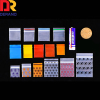 100 pièces/lot, 2,5 * 3,5 cm, petits sacs refermables imprimés transparents, mini sacs en plastique, sacs refermables magiques