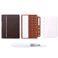 Ensemble de carnet de voyage pour aquarelle, carnet à feuilles mobiles, kit de peinture à l'aquarelle, ensemble de dessin portable, cadeau artistique, OEM personnalisé