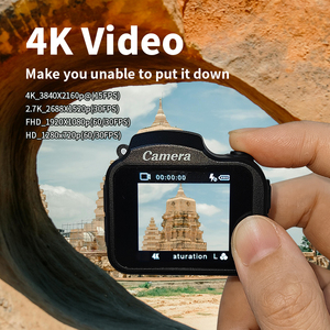 Mini kỹ thuật số retro máy ảnh Keychain 4K đèn flash nhỏ cầm tay hình ảnh máy ảnh video cho cơ thể mặc chụp ảnh chụp - Product Image 5