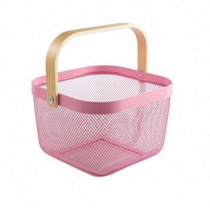 Panier en métal à mailles fines avec poignée, panier de rangement, panier à fruits et légumes - Product Image 5