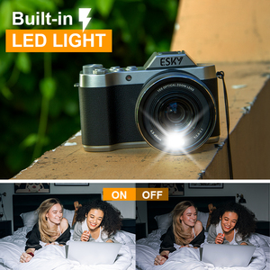 Vente en gros 10x caméra à zoom optique caméra vlog alimentée par batterie 4k caméras à boîtier vintage numérique avec lumière intégrée wifi - Product Image 4