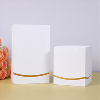 Boîte-cadeau d'affichage en carton d'or haut de gamme avec boîtes en papier de qualité supérieure avec logo bronzé