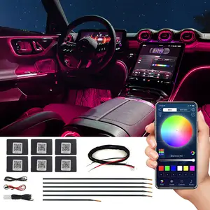 Acrylic ambient light symphony Chasing 18 in 1 optic fiber light for car atmosphere Interior Lights