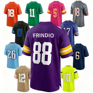 メーカー高品質メンズ刺繍入りUSAラグビージャージ供給プラスサイズ全チームアメリカンフットボールウェア - Product Image 1