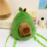 Sac à dos en peluche mignon en forme de capybara, nouveau design tendance, sac d'école de maternelle pour enfants