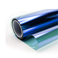 Muestra gratis Película de coche Control solar Tinte de ventana de coche Película de protección de pintura PPF Película de tinte de ventana de camaleón azul