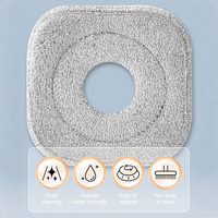 Accueil 360 Balai à franges et seau avec essoreuse Jeu de balais absorbant la poussière Nettoyage des sols Vadrouilles plates en microfibres