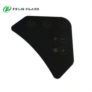 Precision Cut Toughened Black <b>Glass</b> Irregular Shape CNC Machining for Control Panel Scratch Resistant - Product Image 5